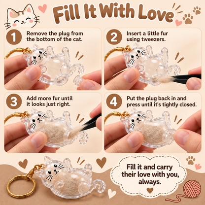 Cat hair keychain